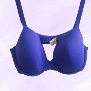 Calvin Klein solid simple basic plain bra intimates lingerie in purple size 34D.